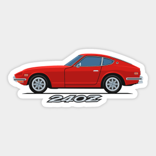 240z Fairlady classic sport coupe side red Sticker